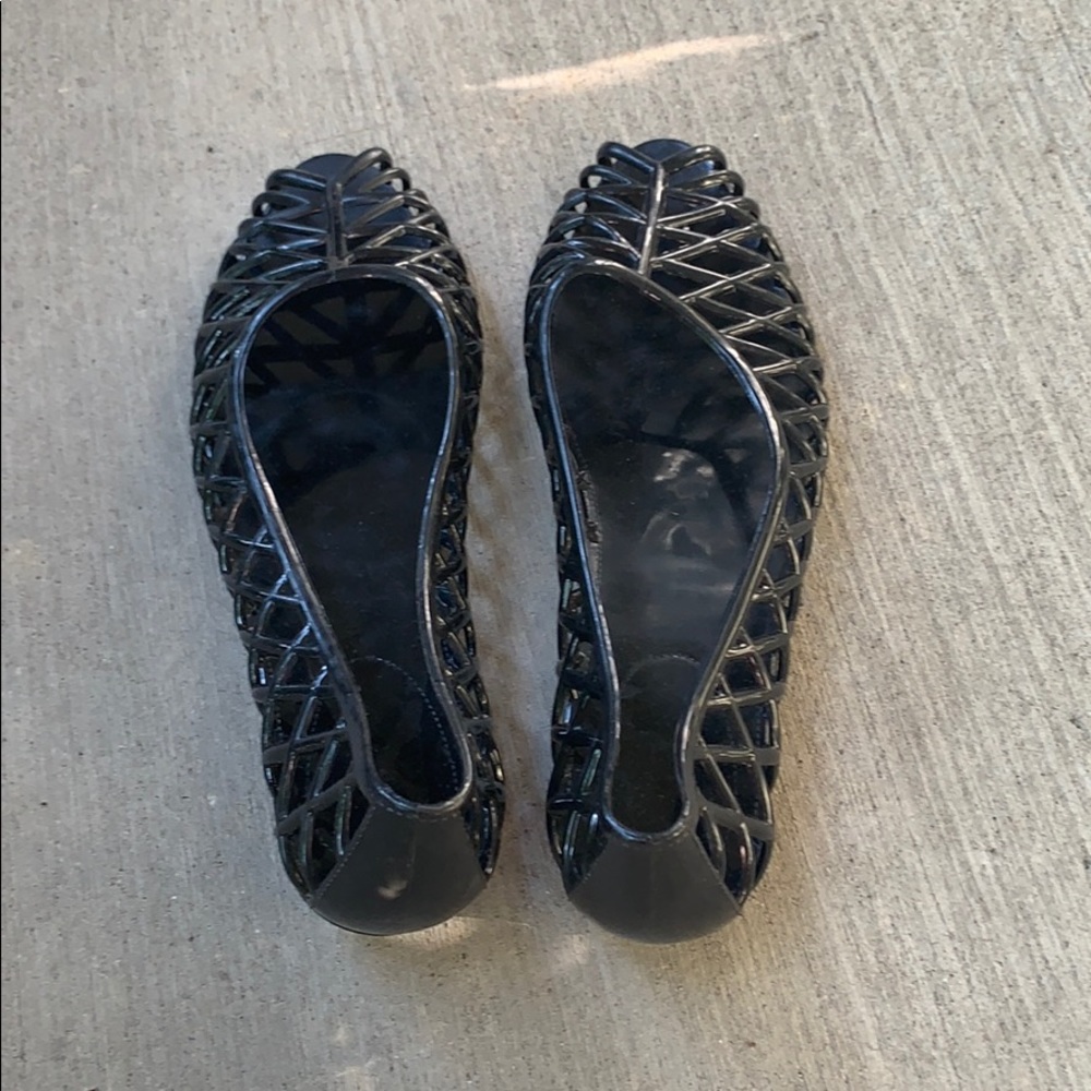 American Apparel Lattice jelly sandal black NEW! - Picture 3 of 4